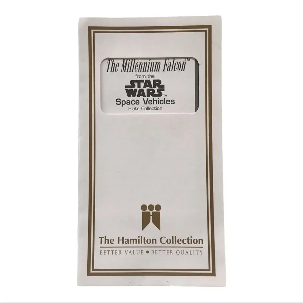 Star Wars Millennium Falcon Plate Vintage Hamilton Collection w/Box